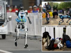 Robôs humanóides esmagam humanos durante meia maratona – e estabelecem o recorde mundial Robôs humanóides esmagam humanos durante meia maratona – e estabelecem o recorde mundial