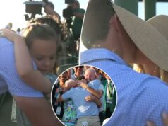 Rory McIlroy se beija com a esposa Erica Stoll, raro momento pós-grande com os pais após a repetição do Masters Rory McIlroy se beija com a esposa Erica Stoll, raro momento pós-grande com os pais após a repetição do Masters