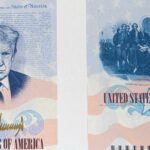 O rosto de Donald Trump como aparecerá nos passaportes dos EUA.