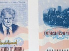 Rosto de Trump e assinatura dourada serão incluídos em passaportes dos EUA O rosto de Donald Trump como aparecerá nos passaportes dos EUA.