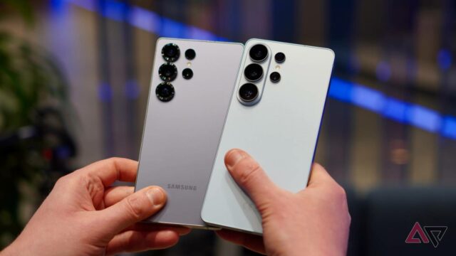 Samsung Galaxy S26 Ultra por baixo e Motorola Razr Ultra