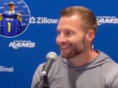 Sean McVay esclareceu seus sentimentos sobre Ty Simpson após o momento ‘mal-humorado’ do draft viral dos Rams Sean McVay esclareceu seus sentimentos sobre Ty Simpson após o momento 'mal-humorado' do draft viral dos Rams