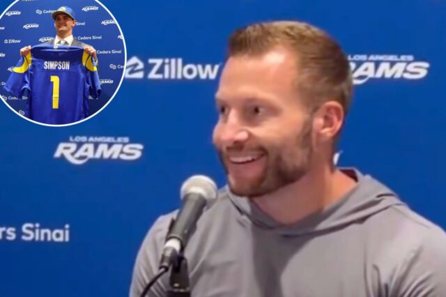 Sean McVay esclareceu seus sentimentos sobre Ty Simpson após o momento 'mal-humorado' do draft viral dos Rams

