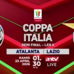 Sedang Berlangsung! Ao vivo da ANTV Atalanta x Lazio: Siapa Susul Inter de Milão na final da Copa da Itália?