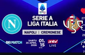 Sedang Berlangsung! Ao vivo na ANTV, Rasmus Hojlund x Emil Audero, Siapa Menang di Laga Napoli x Cremonese? Sedang Berlangsung! Ao vivo na ANTV, Rasmus Hojlund x Emil Audero, Siapa Menang di Laga Napoli x Cremonese?