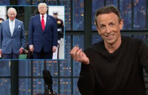 Seth Meyers suspeita que o humor inteligente do rei Charles passou direto pela cabeça de Trump: ‘Assim como sexo com Melania, eu não entendo!’ | Vídeo Jogar