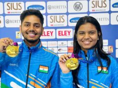 Shambhavi e Divyanshu conquistam o ouro do rifle de ar de equipe mista com pontuação recorde da ISSF Junior World Cup Shambhavi e Divyanshu conquistam o ouro do rifle de ar de equipe mista com pontuação recorde da ISSF Junior World Cup