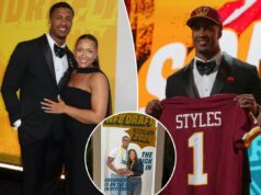 Sonny Styles, namorada surpreende no memorável Draft da NFL após pousar com Commanders Sonny Styles, namorada surpreende no memorável Draft da NFL após pousar com Commanders