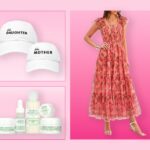 DUSSELDORF, ALEMANHA - 24 DE JULHO: Ira Meindl é visto usando um vestido Zimmermann longo estampado rosa, rosa e branco com cinto bege, uma bolsa de couro preta da Hermes, óculos escuros Saint Laurent pretos e chinelo Passarela bege em 24 de julho de 2022 em Dusseldorf, Alemanha. (Foto de Jeremy Moeller/Getty Images)