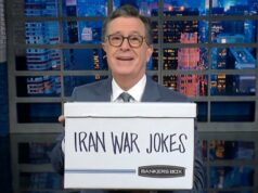 Stephen Colbert conta piadas sobre a guerra do Irã para Jimmy Kimmel quando o programa final se aproxima: ‘Aproveite, amigo!’ | Vídeo Peter Jackson, Stephen Colbert