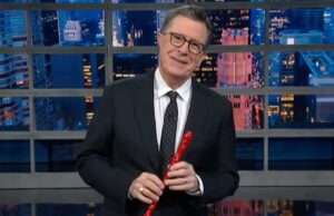 Stephen Colbert detona gravador para zombar do terrível aviso de Trump sobre o Irã na frente da Peppy Party Band | Vídeo Tucker Carlson