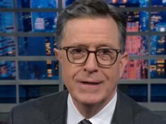 Stephen Colbert fica perplexo ao saber que 22% dos americanos aprovam fortemente Trump: ‘Quem é você?!’ | Vídeo Trump, Leavett