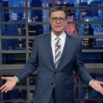 Stephen Colbert reage à postagem de Trump sobre AI Jesus irritando os Cavaleiros Templários
