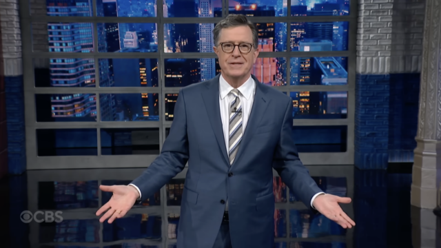 Stephen Colbert reage à postagem de Trump sobre AI Jesus irritando os Cavaleiros Templários
