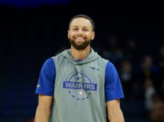 Stephen Curry, do Warriors, chega à celebração de ‘Night Night’ a pedido da criança Megan Armstrong