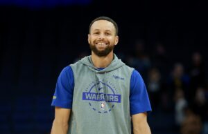 Stephen Curry, do Warriors, chega à celebração de ‘Night Night’ a pedido da criança Megan Armstrong