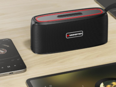 Substitua seu alto-falante Bluetooth quebrado enquanto este Monster à prova d’água custa apenas US $ 27 Alto-falante Bluetooth portátil Monster Shock, alto-falante sem fio verdadeiro, som estéreo alto de 30 W, alto-falante à prova d'água IPX6, reprodução de 17 horas, alto-falantes para casa/ao ar livre/viagens, presentes