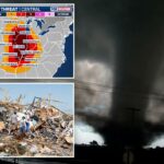 Surto de clima severo se formando com potenciais tornados fortes e de longa duração atingindo milhões de pessoas no Centro-Oeste