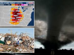 Surto de clima severo se formando com potenciais tornados fortes e de longa duração atingindo milhões de pessoas no Centro-Oeste Surto de clima severo se formando com potenciais tornados fortes e de longa duração atingindo milhões de pessoas no Centro-Oeste