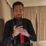 Fotografias de um processo judicial do Departamento de Justiça dos EUA mostrando o suposto atirador Cole Tomas Allen dentro de um quarto de hotel em Washington.