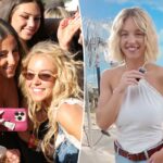 Sydney Sweeney joga roupas íntimas na aparição surpresa do Stagecoach enquanto canta com uma estrela country