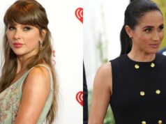 Taylor Swift e Meghan Markle nos preparam para usar saias longas e brancas HOLLYWOOD, CALIFÓRNIA - 26 DE MARÇO: Taylor Swift recebe o prêmio de Álbum Pop do Ano no palco durante o 2026 iHeartRadio Music Awards no Dolby Theatre em 26 de março de 2026 em Hollywood, Califórnia. (Foto de Monica Schipper/Getty Images)