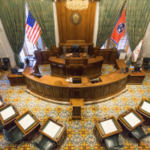 Câmara do Senado do Capitólio do Estado do Tennessee, Nashville, TN. 2016. Tennessee avança projeto de lei criminal visando a previsão da manipulação do mercado em meio a lutas legais