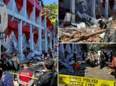 Terremoto na Indonésia derruba edifícios, mata uma pessoa e provoca pequeno tsunami Terremoto na Indonésia derruba edifícios, mata uma pessoa e provoca pequeno tsunami