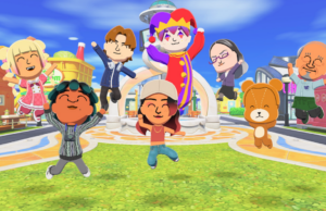 Tomodachi Life: Living the Dream é uma pequena fazenda de formigas hilariante para Nintendo Switch. E eu preciso disso agora. Captura de tela do Tomodachi Life de Miis perto de máquinas de venda automática