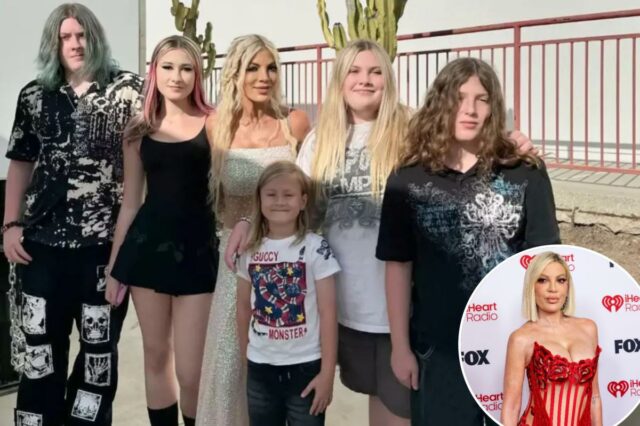 Tori Spelling e 4 de seus filhos levados ao hospital após acidente de carro na Califórnia

