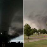 Tornado atinge Oklahoma, arrancando telhados de edifícios e fechando estradas