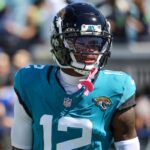 Jacksonville Jaguars star Travis Hunter against Seattle Seahawks