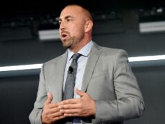 Trump Media & Technology Group nomeia ex-executivo do Hulu Kevin McGurn CEO interino O presidente dos EUA, Donald Trump, responde a perguntas durante uma coletiva de imprensa realizada na Casa Branca em 20 de fevereiro de 2026 em Washington, DC