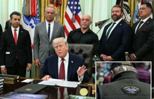 Trump assina ordem para acelerar a pesquisa de drogas psicodélicas para tratar veteranos com TEPT Presidente Donald Trump falando no Salão Oval.