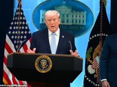 Trump declara ‘joint venture’ do Estreito de Ormuz com o Irã, já que o pedágio de Teerã deve arrecadar US$ 1 milhão por navio: ‘É uma coisa linda’ Donald Trump fala durante uma entrevista coletiva na Sala de Briefing de Imprensa James S. Brady da Casa Branca em 6 de abril