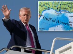 Trump discute sobre nomear o ‘Golfo da América’ com seu próprio nome Trump discute sobre nomear o 'Golfo da América' com seu próprio nome