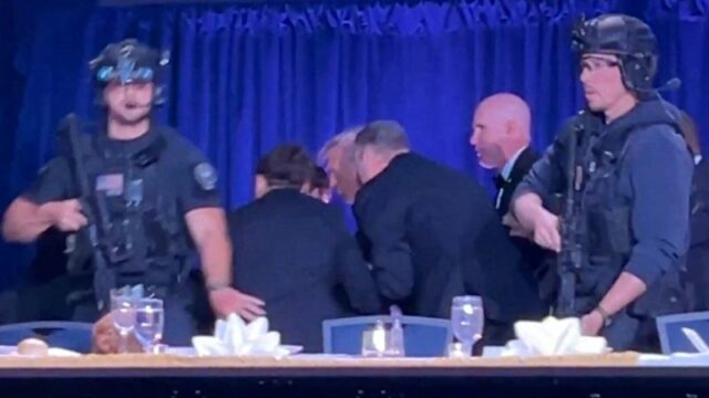 Trump está seguro após tiros disparados do lado de fora do salão de jantar dos Correspondentes
