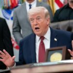 Donald Trump falando no Salão Oval sobre a pesquisa de drogas psicodélicas para veteranos.