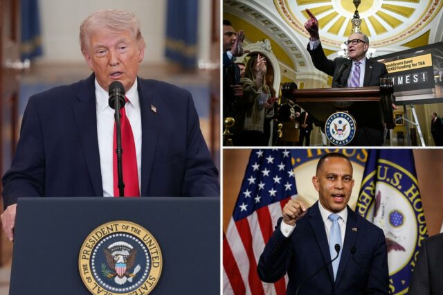 Trump processado por Schumer e Jeffries por ordem executiva para Trump processado por Schumer e Jeffries por ordem executiva para aumentar o envolvimento federal nas eleições