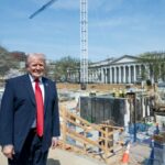 Trump reage à votação no salão de baile da Casa Branca após visita ao canteiro de obras