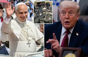 Trump revela suas duas perguntas candentes sobre o Irã ao Papa Leão após a contínua oposição do pontífice à guerra Donald Trump discursando para conselheiros no Salão Oval, incluindo Robert F. Kennedy e Joe Rogan.