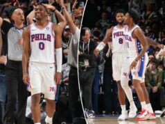 Tyrese Maxey lidera o 76ers ao forçar o jogo 7 contra o Celtics Tyrese Maxey nº 0 do Philadelphia 76ers sorrindo durante um jogo de basquete.