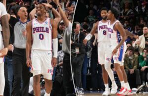 Tyrese Maxey lidera o 76ers ao forçar o jogo 7 contra o Celtics Tyrese Maxey nº 0 do Philadelphia 76ers sorrindo durante um jogo de basquete.