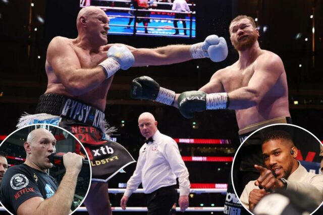 Tyson Fury chama Anthony Joshua após dominar a luta de volta contra Arslanbek Makhmudov

