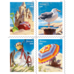USPS lança novos selos de primeira classe 'Day at the Beach'