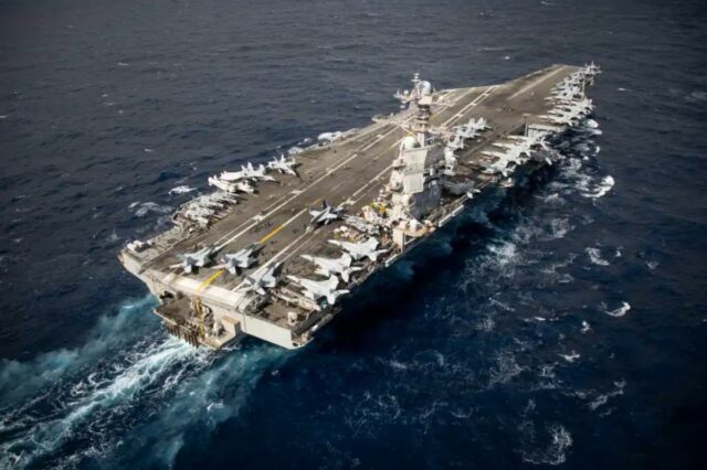 USS Gerald Ford voltando para casa após implantação recorde na guerra do Irã, captura de Maduro

