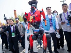 Um robô corredor acaba de bater o recorde de meia maratona Um robô corredor acaba de bater o recorde de meia maratona