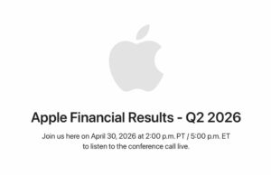 Veja como ouvir ao vivo a teleconferência de resultados do segundo trimestre de 2026 da Apple Veja como ouvir ao vivo a teleconferência de resultados do segundo trimestre de 2026 da Apple