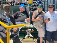 Veteranos dos EUA deixam clara sua posição sobre o jogo da UCLA no Jackie Robinson Stadium Veteranos dos EUA deixam clara sua posição sobre o jogo da UCLA no Jackie Robinson Stadium