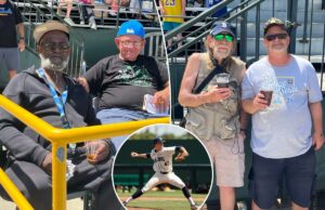 Veteranos dos EUA deixam clara sua posição sobre o jogo da UCLA no Jackie Robinson Stadium Veteranos dos EUA deixam clara sua posição sobre o jogo da UCLA no Jackie Robinson Stadium